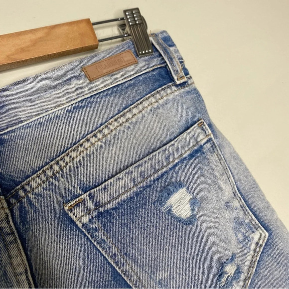 BlankNYC Light Wash High Rise Distressed Cut Off Denim Jean Shorts Size 28 - Picture 10 of 11